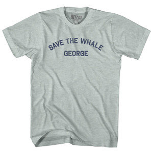 Save The Whale George Adult Tri-Blend T-shirt - Athletic Cool Grey Save The Whale George Adult Tri-Blend T-shirt - Athletic Cool Grey