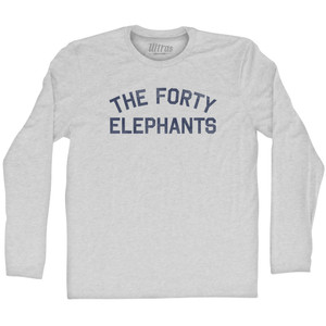 The Forty Elephants Adult Cotton Long Sleeve T-shirt - Grey Heather The Forty Elephants Adult Cotton Long Sleeve T-shirt - Grey Heather