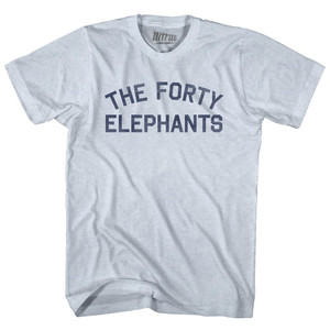 The Forty Elephants Adult Tri-Blend T-shirt - Athletic White