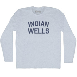 Indian Wells Adult Tri-Blend Long Sleeve T-shirt - Athletic White Indian Wells Adult Tri-Blend Long Sleeve T-shirt - Athletic White