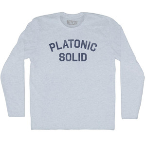 Platonic Solid Adult Tri-Blend Long Sleeve T-shirt - Athletic White Platonic Solid Adult Tri-Blend Long Sleeve T-shirt - Athletic White