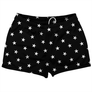 Stars Shorty Short Gym Shorts 2.5" Inseam Made In USA - Black Stars Shorty Short Gym Shorts 2.5" Inseam Made In USA - Black