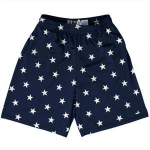 Stars Lacrosse Shorts Made In USA - Navy Stars Lacrosse Shorts Made In USA - Navy