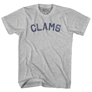 Clams Womens Cotton Junior Cut T-Shirt - Grey Heather