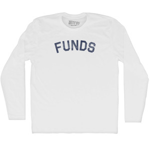Funds Adult Cotton Long Sleeve T-shirt - White