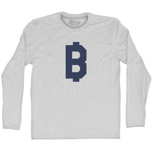 B Money Adult Cotton Long Sleeve T-shirt - Grey Heather