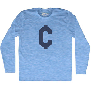 C Money Adult Tri-Blend Long Sleeve T-shirt - Athletic Blue