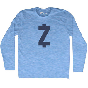 Z Money Adult Tri-Blend Long Sleeve T-shirt - Athletic Blue