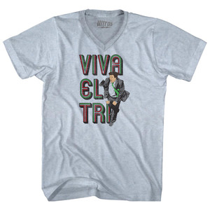 Viva El Tri Mexico Soccer Miguel Herrera Adult Tri-Blend V-neck T-shirt - Athletic White Viva El Tri Mexico Soccer Miguel Herrera Adult Tri-Blend V-neck T-shirt - Athletic White