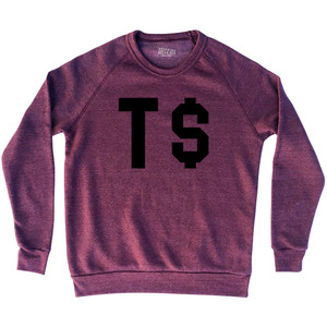 T Money Adult Tri-Blend Sweatshirt - Cranberry