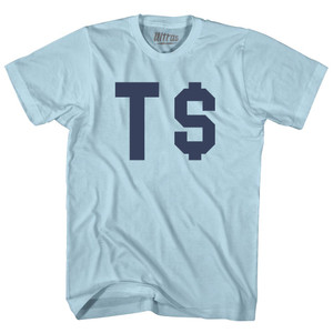 T Money Adult Cotton T-shirt - Light Blue