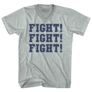 Fight Fight Fight Trump Assassination Adult Tri-Blend V-neck T-shirt - Athletic Cool Grey Fight Fight Fight Trump Assassination Adult Tri-Blend V-neck T-shirt - Athletic Cool Grey