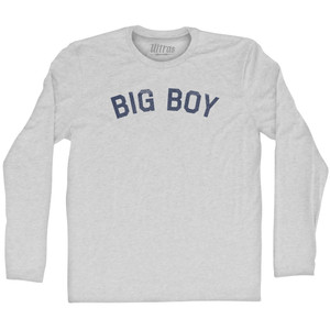 Big Boy Adult Cotton Long Sleeve T-shirt - Grey Heather