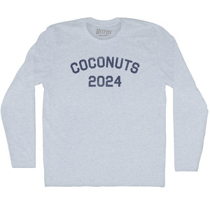 Coconuts 2024 Adult Tri-Blend Long Sleeve T-shirt - Athletic White Coconuts 2024 Adult Tri-Blend Long Sleeve T-shirt - Athletic White