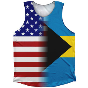 American Flag And Bahamas Flag Combination Athletic Tank Top American Flag And Bahamas Flag Combination Athletic Tank Top