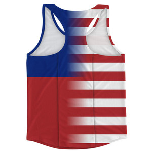 American Flag And Liechtenstein Flag Combination Running Racerback Singlet Track Tank Top American Flag And Liechtenstein Flag Combination Running Racerback Singlet Track Tank Top
