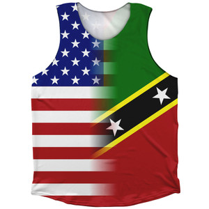 American Flag And Saint Kitts & Nevis Flag Combination Athletic Tank Top American Flag And Saint Kitts & Nevis Flag Combination Athletic Tank Top