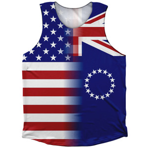 American Flag And The Cook Islands Flag Combination Athletic Tank Top American Flag And The Cook Islands Flag Combination Athletic Tank Top