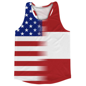 American Flag And Austria Flag Combination Running Racerback Singlet Track Tank Top American Flag And Austria Flag Combination Running Racerback Singlet Track Tank Top