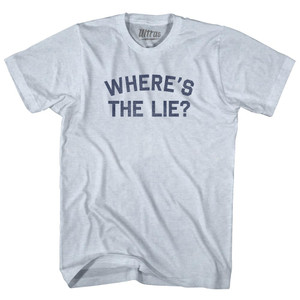 Where's The Lie Adult Tri-Blend T-shirt - Athletic White