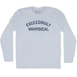 Exceedingly Whimsical Adult Tri-Blend Long Sleeve T-shirt - Athletic White Exceedingly Whimsical Adult Tri-Blend Long Sleeve T-shirt - Athletic White