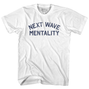 Next Wave Mentality Womens Cotton Junior Cut T-Shirt - White Next Wave Mentality Womens Cotton Junior Cut T-Shirt - White