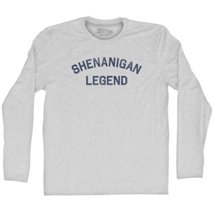 Shenanigan Legend Adult Cotton Long Sleeve T-shirt - Grey Heather Shenanigan Legend Adult Cotton Long Sleeve T-shirt - Grey Heather