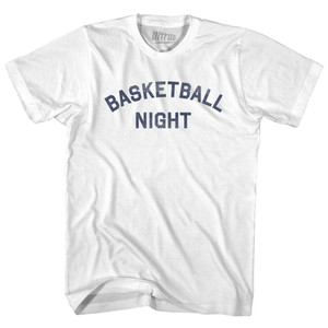 Basketball Night Womens Cotton Junior Cut T-Shirt - White