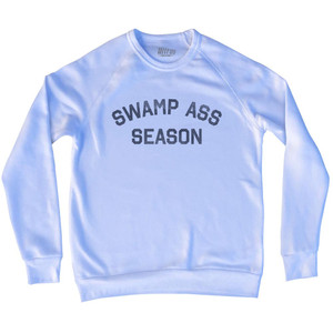 Swamp Ass Season Adult Tri-Blend Sweatshirt - White