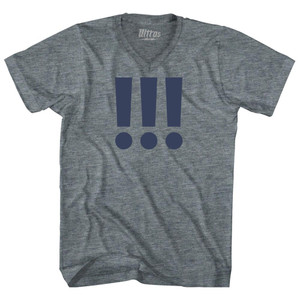 Exclamation Points Tri-Blend V-neck Womens Junior Cut T-shirt - Athletic Grey Exclamation Points Tri-Blend V-neck Womens Junior Cut T-shirt - Athletic Grey