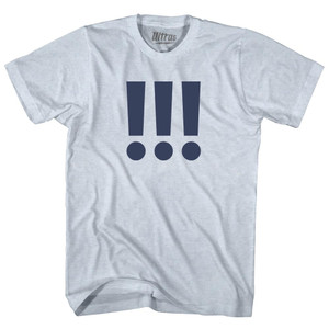 Exclamation Points Adult Tri-Blend T-shirt - Athletic White