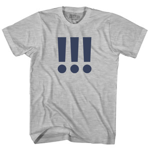 Exclamation Points Adult Cotton T-shirt - Grey Heather