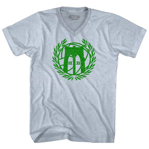 Borough Boys New York Soccer Adult Tri-Blend V-neck T-shirt - Athletic White Borough Boys New York Soccer Adult Tri-Blend V-neck T-shirt - Athletic White