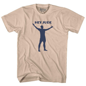 Hey Jude Soccer Celebration Adult Cotton T-shirt - Creme Hey Jude Soccer Celebration Adult Cotton T-shirt - Creme