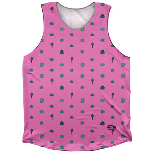 Tequila Pattern Athletic Tank Top - Hot Pink