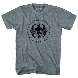 Germany Eagle Deutschland Soccer 4 World Cups Womens Tri-Blend Junior Cut T-Shirt - Athletic Grey Germany Eagle Deutschland Soccer 4 World Cups Womens Tri-Blend Junior Cut T-Shirt - Athletic Grey