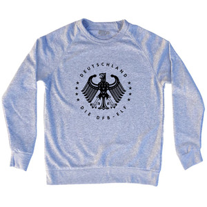 Germany Eagle Deutschland Soccer 4 World Cups Adult Tri-Blend Sweatshirt - Grey Heather Germany Eagle Deutschland Soccer 4 World Cups Adult Tri-Blend Sweatshirt - Grey Heather