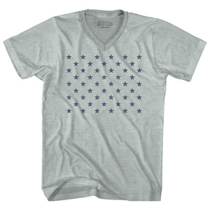 State Abbreviation Tee Adult Tri-Blend V-neck T-shirt - Athletic Cool Grey State Abbreviation Tee Adult Tri-Blend V-neck T-shirt - Athletic Cool Grey