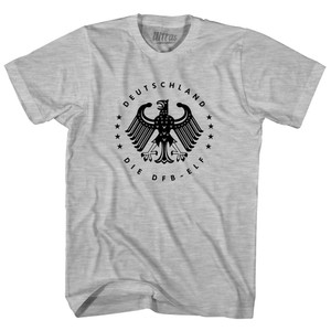 Germany Eagle Deutschland Soccer 4 World Cups Womens Cotton Junior Cut T-Shirt - Grey Heather Germany Eagle Deutschland Soccer 4 World Cups Womens Cotton Junior Cut T-Shirt - Grey Heather