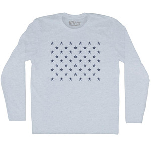 State Abbreviation Tee Adult Tri-Blend Long Sleeve T-shirt - Athletic White State Abbreviation Tee Adult Tri-Blend Long Sleeve T-shirt - Athletic White