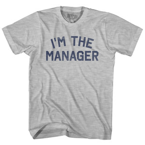 I'm The Manager Womens Cotton Junior Cut T-Shirt - Grey Heather