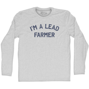 I'm A Lead Farmer Adult Cotton Long Sleeve T-shirt - Grey Heather I'm A Lead Farmer Adult Cotton Long Sleeve T-shirt - Grey Heather