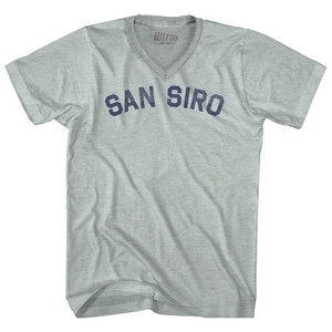 San Siro Adult Tri-Blend V-Neck T-Shirt - Athletic Cool Grey