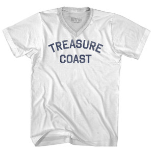 Treasure Coast Adult Tri-Blend V-Neck T-Shirt - White