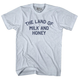 The Land Of Milk And Honey Adult Tri-Blend T-Shirt - Athletic White