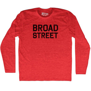 Broad Street Adult Tri-Blend Long Sleeve T-shirt - Athletic Red Broad Street Adult Tri-Blend Long Sleeve T-shirt - Athletic Red