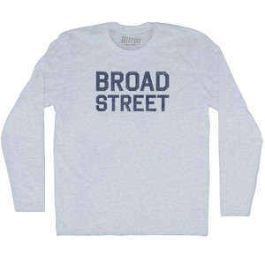 Broad Street Adult Tri-Blend Long Sleeve T-shirt - Athletic White Broad Street Adult Tri-Blend Long Sleeve T-shirt - Athletic White