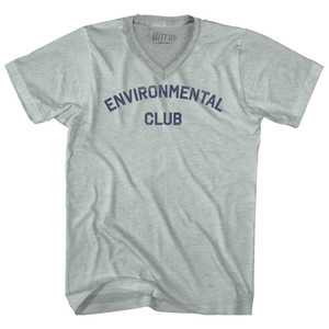 Environmental Club Adult Tri-Blend V-neck T-shirt - Athletic Cool Grey Environmental Club Adult Tri-Blend V-neck T-shirt - Athletic Cool Grey