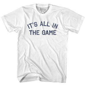 It'S All In The Game Womens Cotton Junior Cut T-Shirt - White