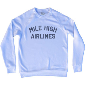Mile High Airlines Adult Tri-Blend Sweatshirt - White